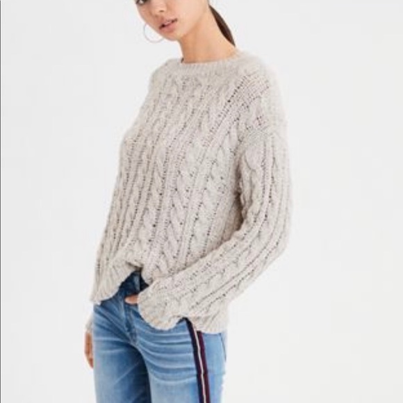 soft cable knit sweater